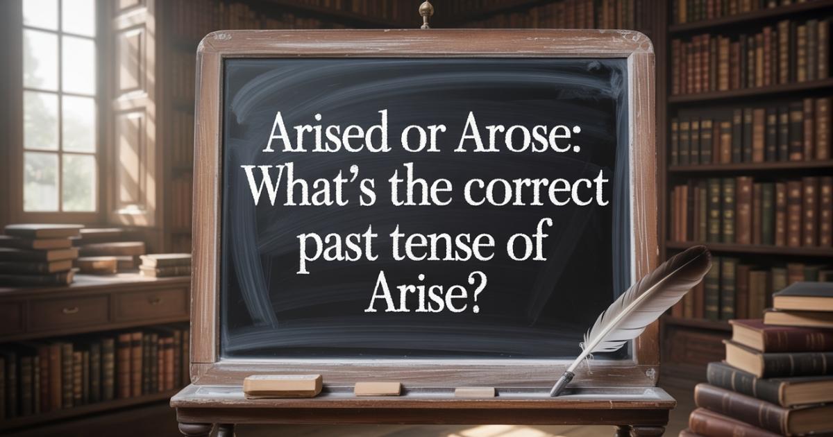Arised or Arose: What’s the Correct Past Tense of Arise?