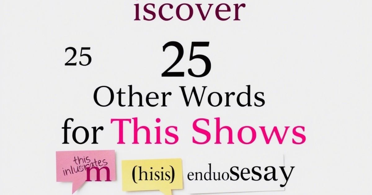 Discover 25 Other Words for "This Shows" in an Essay