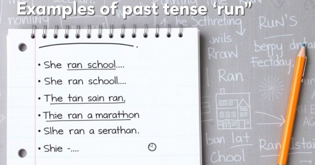 Examples of Past Tense “Run”