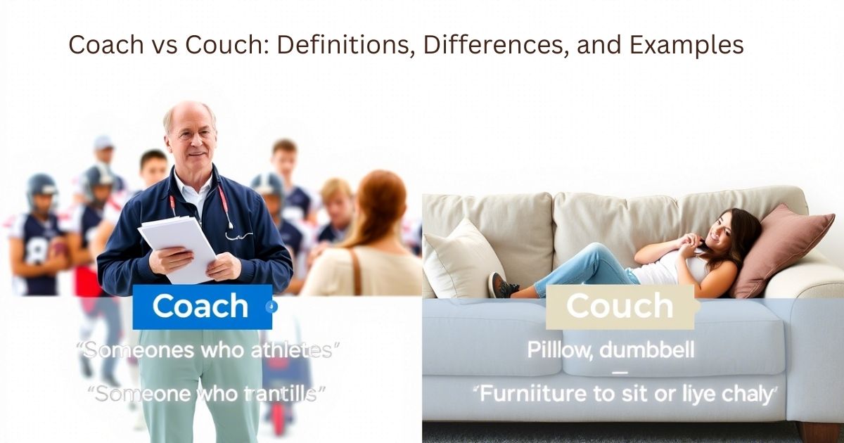 Coach vs Couch: Definitions, Differences, and Examples