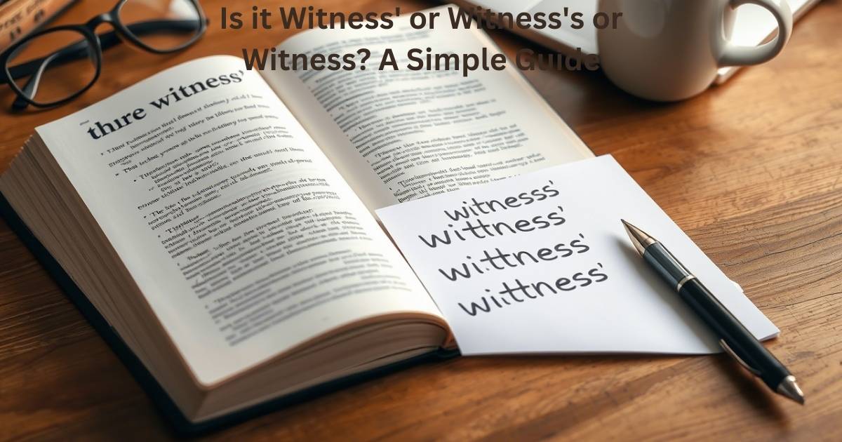 Is it Witness' or Witness's or Witness? A Simple Guide