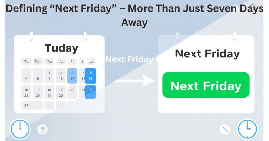 Defining “Next Friday” – More Than Just Seven Days Away