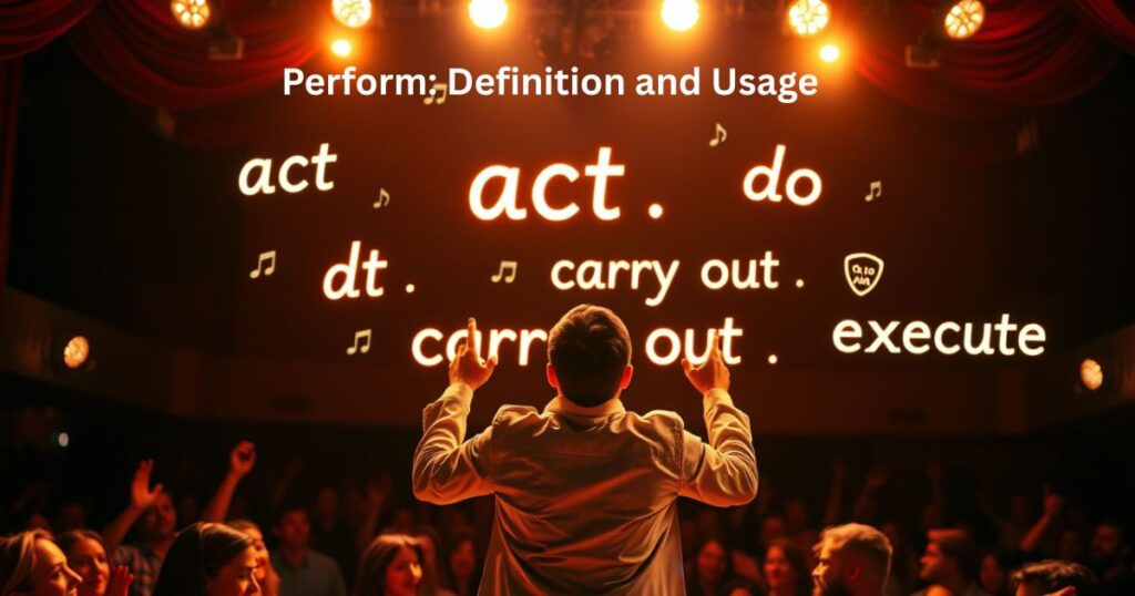 Perform: Definition and Usage