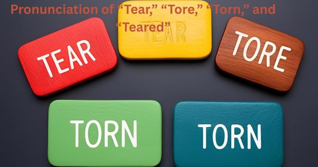 Pronunciation of “Tear,” “Tore,” “Torn,” and “Teared”