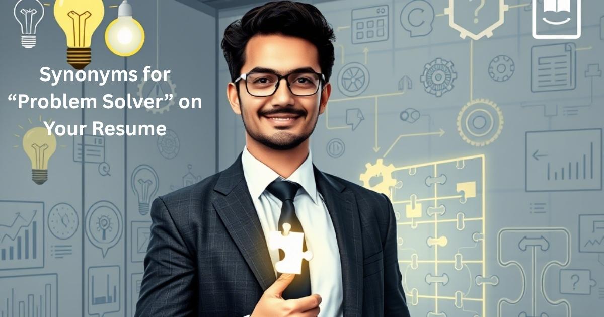 Image Prompt: A professional standing confidently with a glowing puzzle piece in hand, placing it into a nearly completed puzzle wall. Around them are symbols of strategy and intelligence—lightbulbs, gears, charts, and flow diagrams. The background shows a workplace or tech-driven environment where innovation and solutions are highlighted. Key visual elements: Puzzle pieces, maze with a clear path, or broken bridge being repaired to represent solving challenges Person in business attire, holding a tablet, blueprint, or tools, symbolizing strategic thinking Icons or keywords subtly around them like “Analyst,” “Strategist,” “Innovator,” “Critical Thinker,” “Solution-Oriented” Color palette: Sleek and modern—steel gray, electric blue, and light gold for a professional and intelligent feel Mood: Smart, capable, and action-oriented—conveying competence and clarity in overcoming complex issues