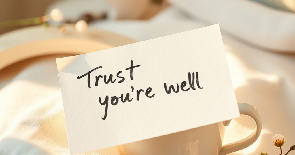 Trust You’re Well