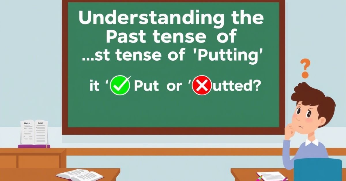 Understanding the Past Tense of ‘Putting’: Is it ‘Put’ or ‘Putted’?