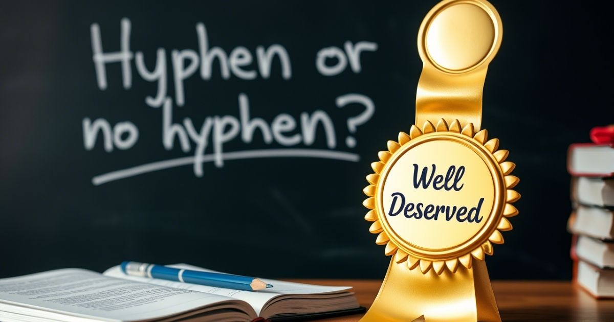 Well Deserved or Well-Deserved?
