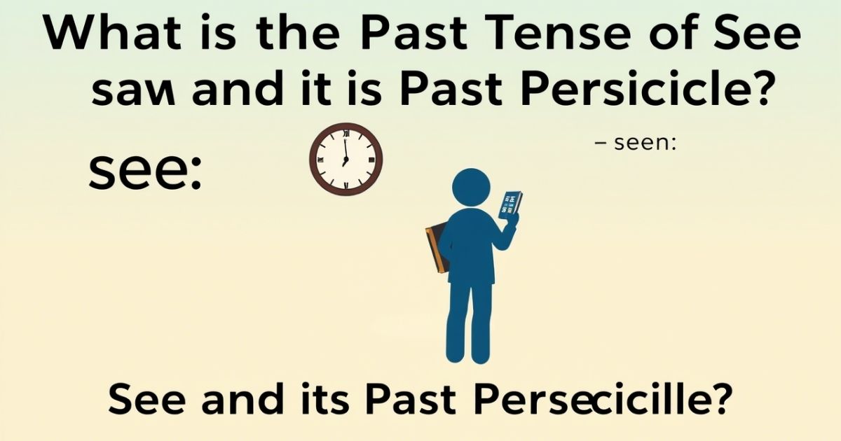 What is the Past Tense of See and its Past Participle?