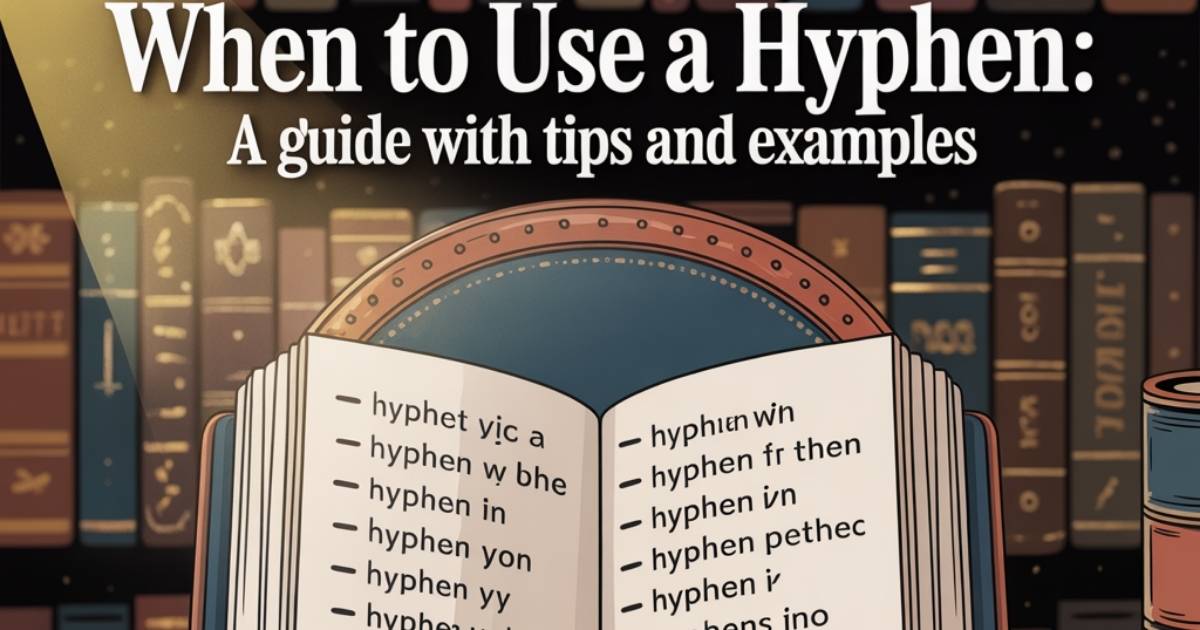 When to Use a Hyphen: A Guide with Tips and Examples
