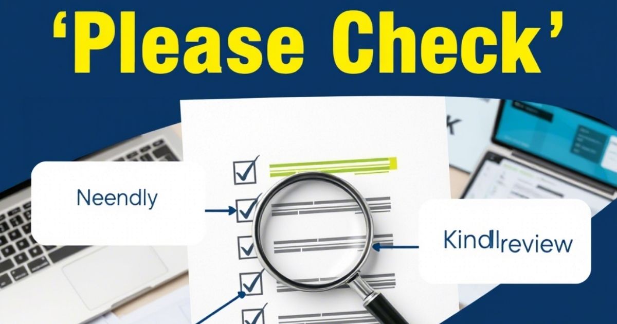 Other Ways to Say “Please Check”
