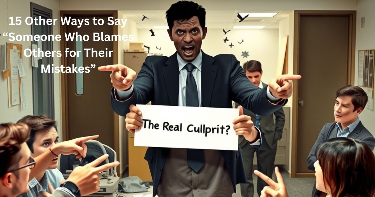 Other Ways to Say “Someone Who Blames Others for Their Mistakes”