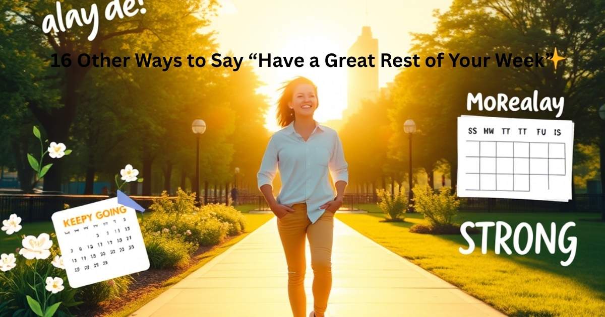 Other Ways to Say “Have a Great Rest of Your Week”