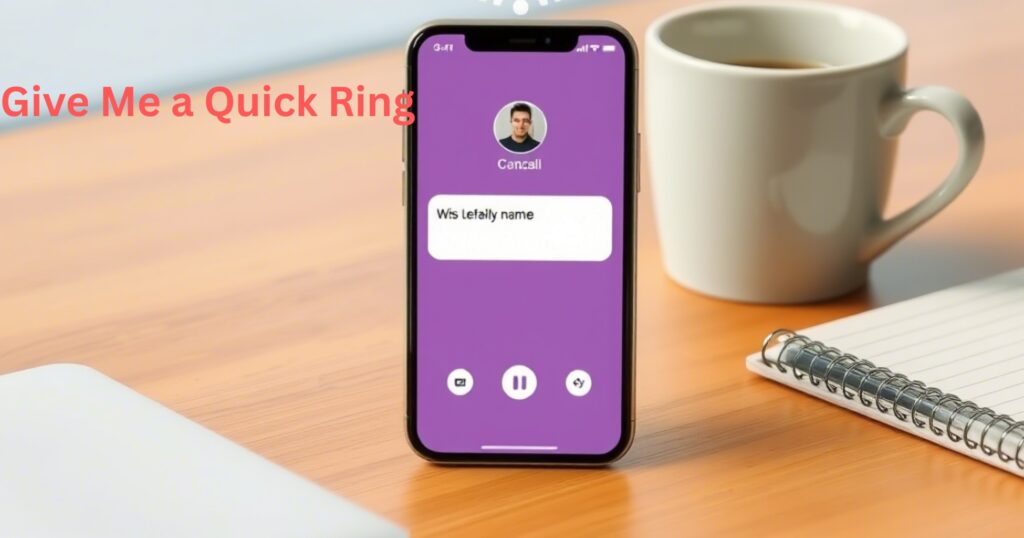 Give Me a Quick Ring