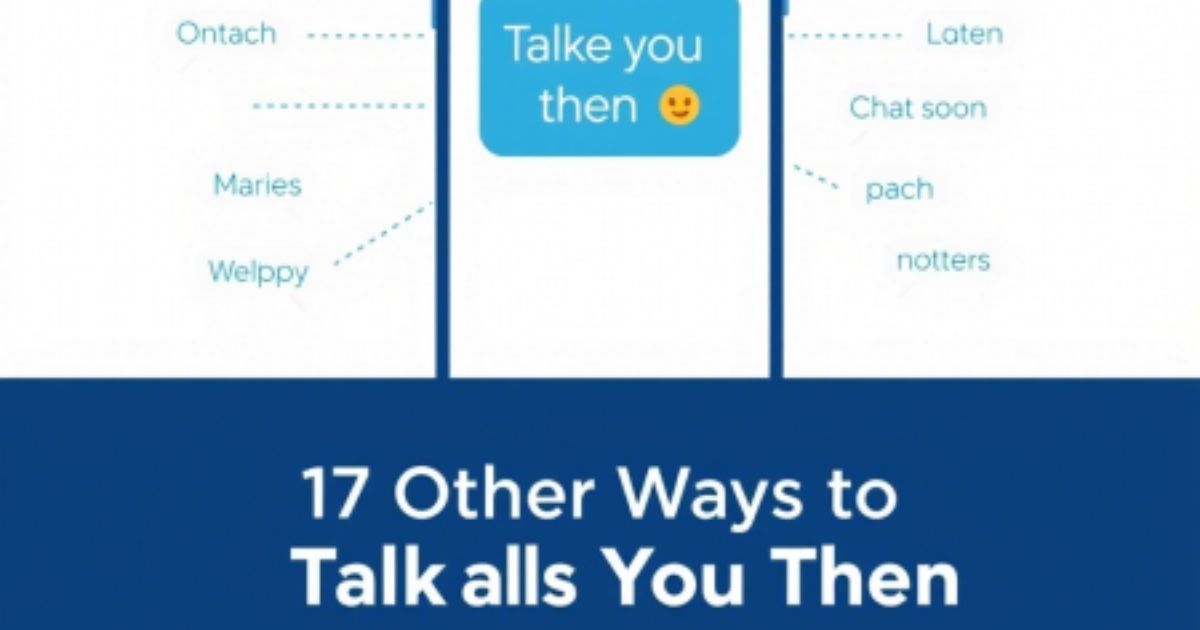 Other Ways to Say “Talk to You Then”
