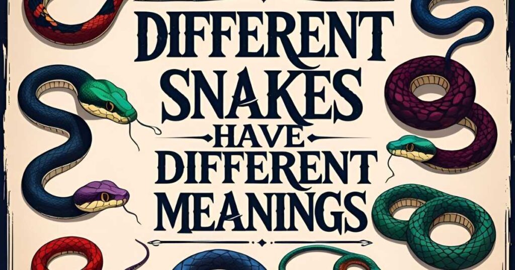 Different Snakes Have Different Meanings