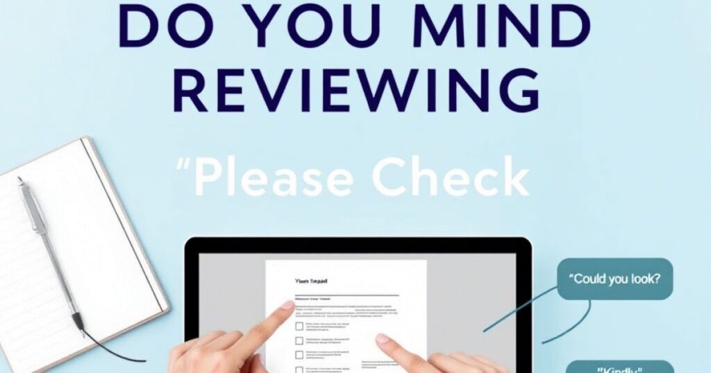 Do You Mind Reviewing