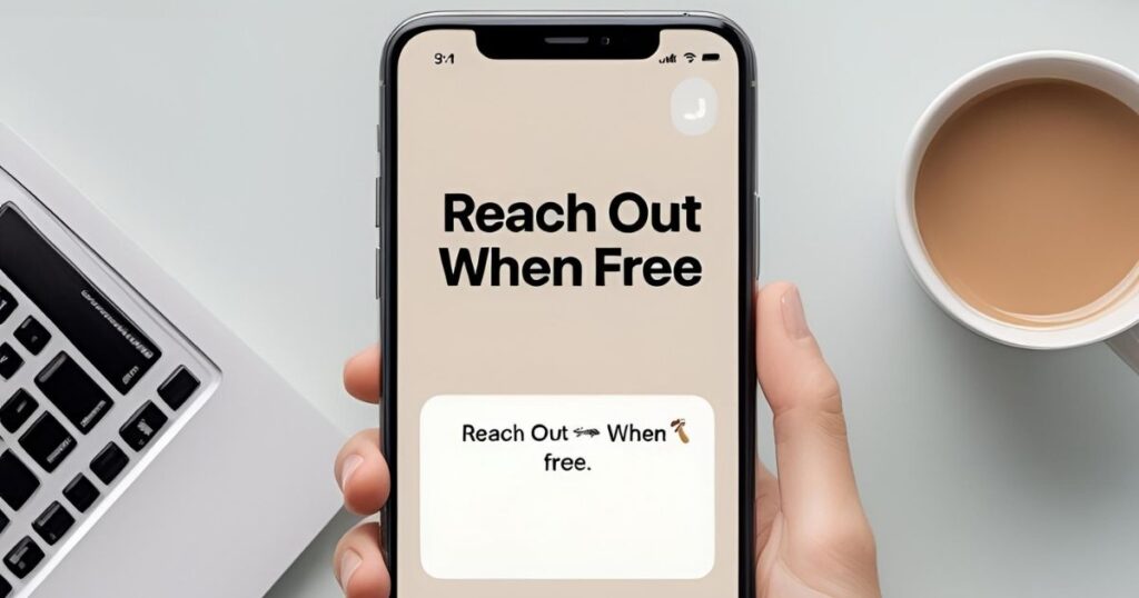 Reach Out When Free