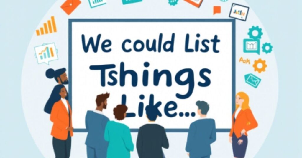 We Could List Things Like