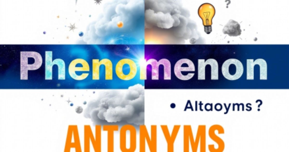 Antonyms for Phenomenon