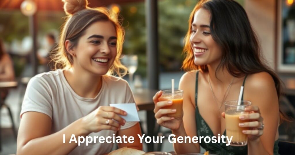I Appreciate Your Generosity