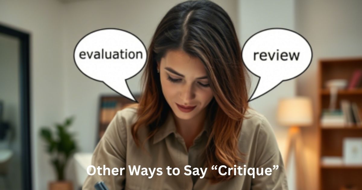 Other Ways to Say “Critique”