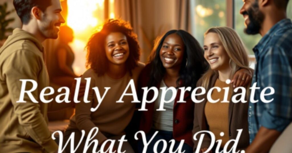Really Appreciate What You Did
